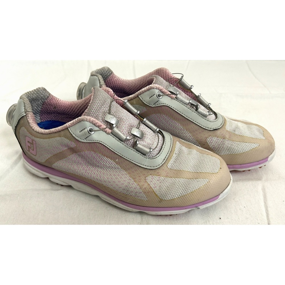 FootJoy Empower Golf Shoes w BOA Dial USA Women Sz 7  Waterproof 98015 Spikeless